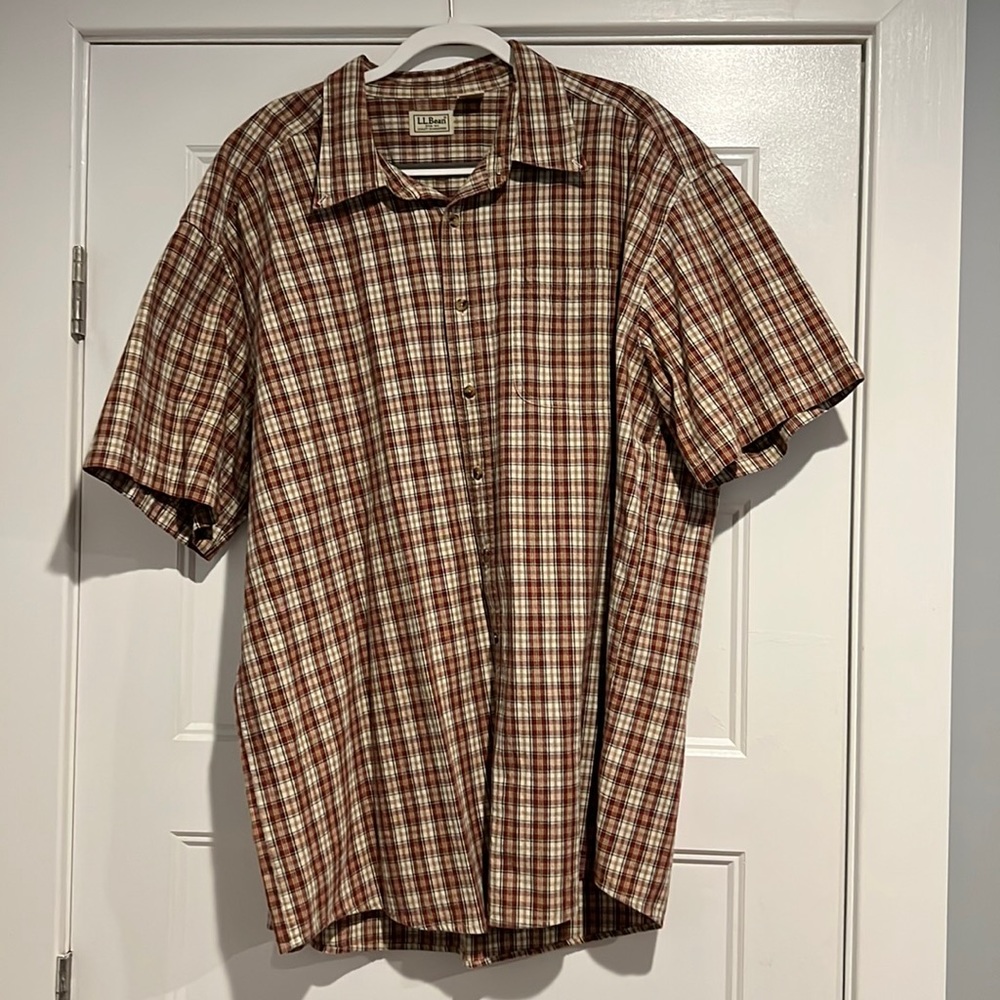 LL Bean Short Sleeve Button Down Shirt